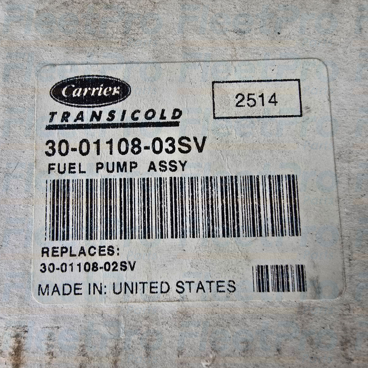 Carrier fuel system pump assembly