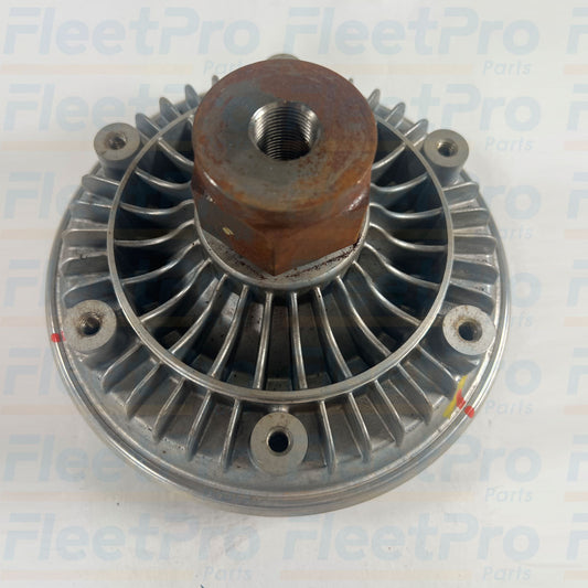 Close-up view of precision bi-metallic thermal sensing coil on front face of BorgWarner 2602037C91 fan drive