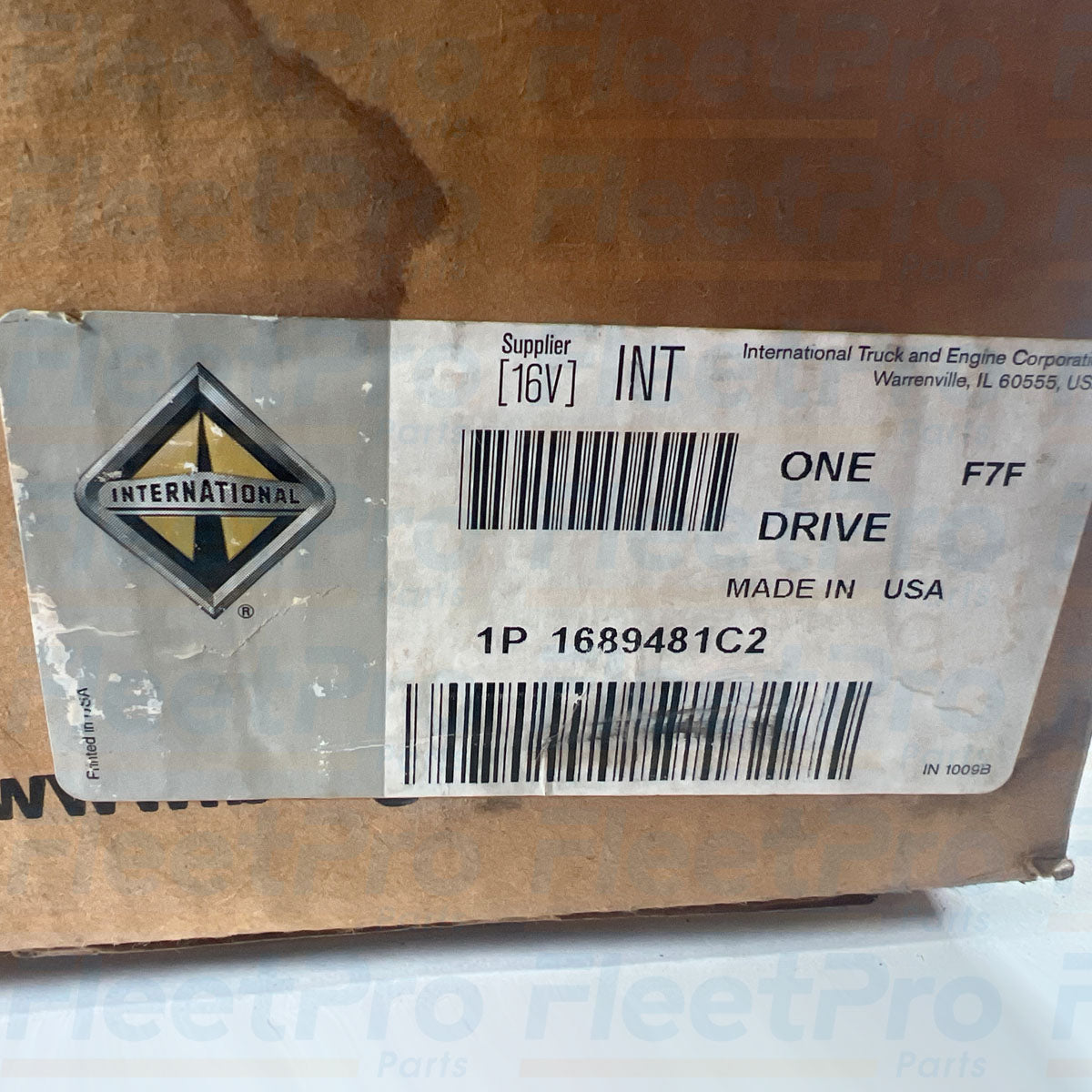 Original factory box packaging and genuine Navistar / BorgWarner manufacturer part label for 2602037C91