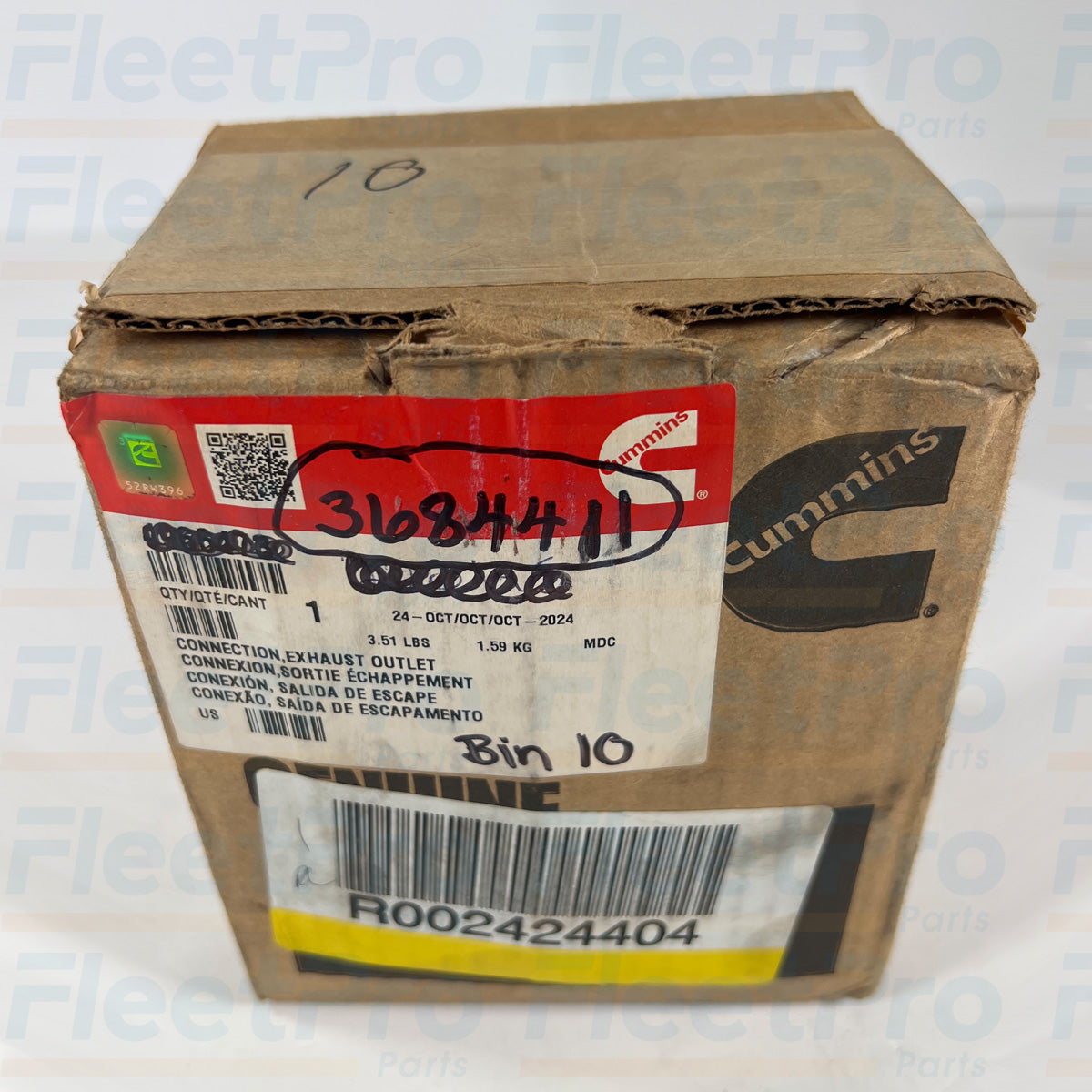 Cummins 3684411 open box exhaust connection