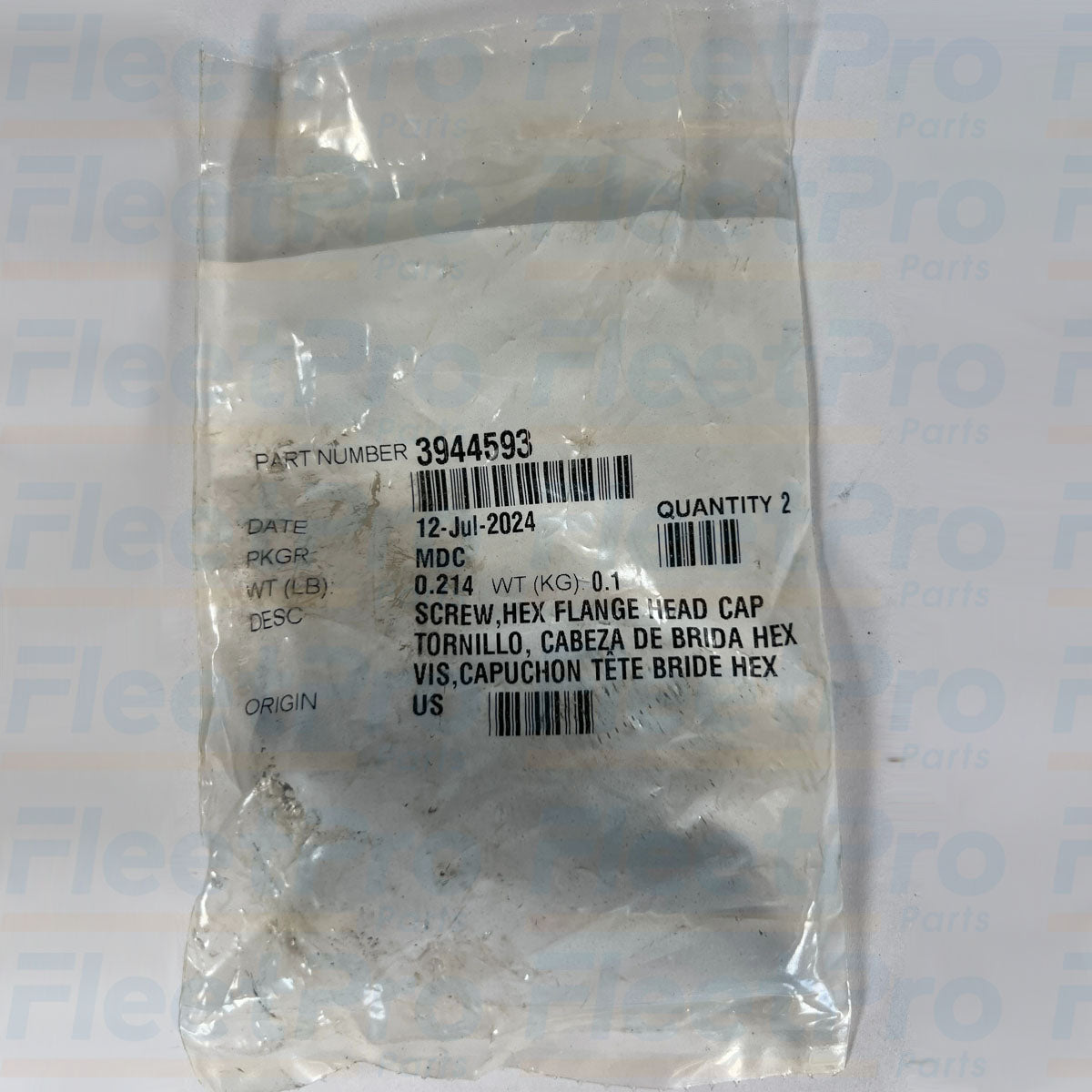 Cummins 3944593 exhaust manifold bolt set of 2