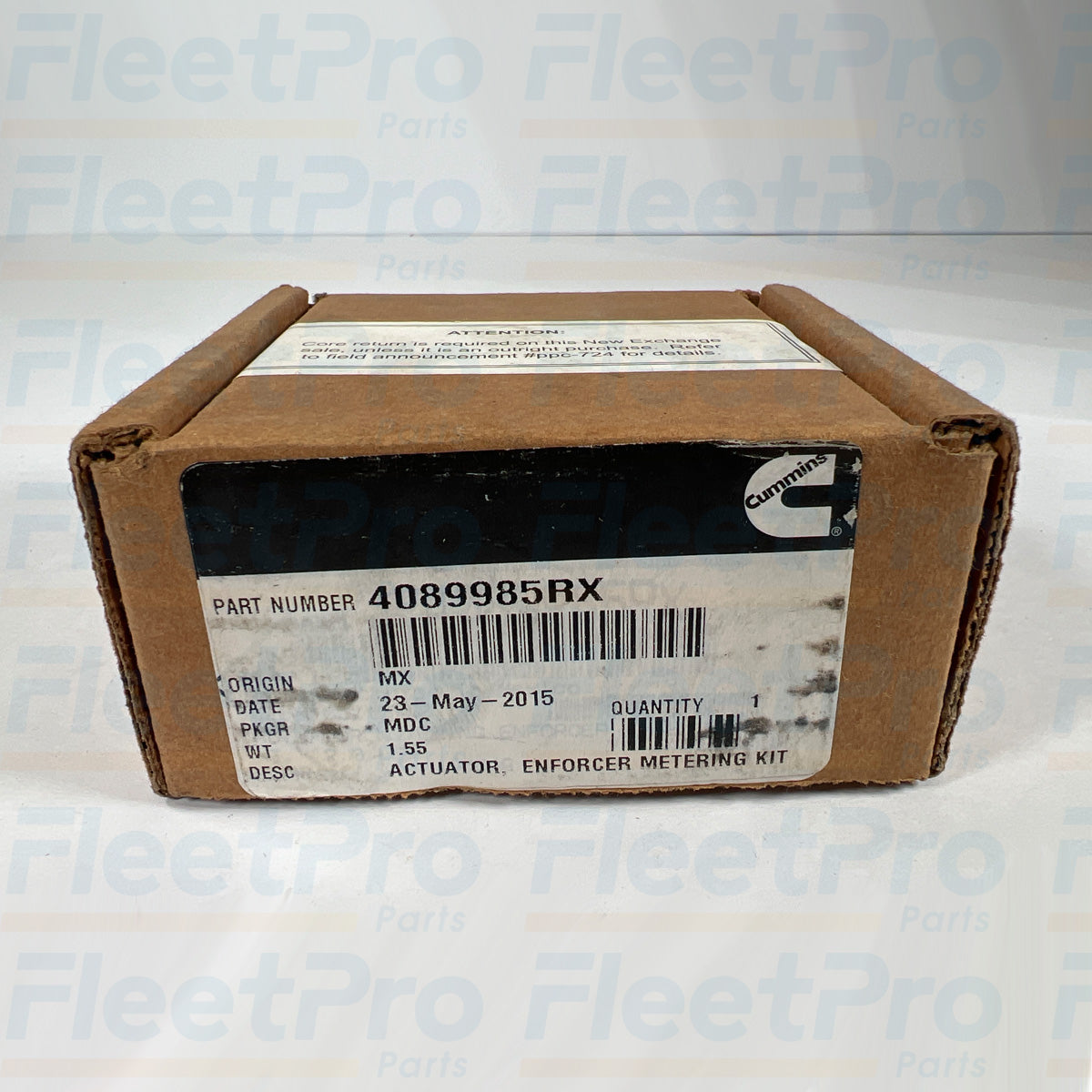 Cummins OEM packaging actuator kit