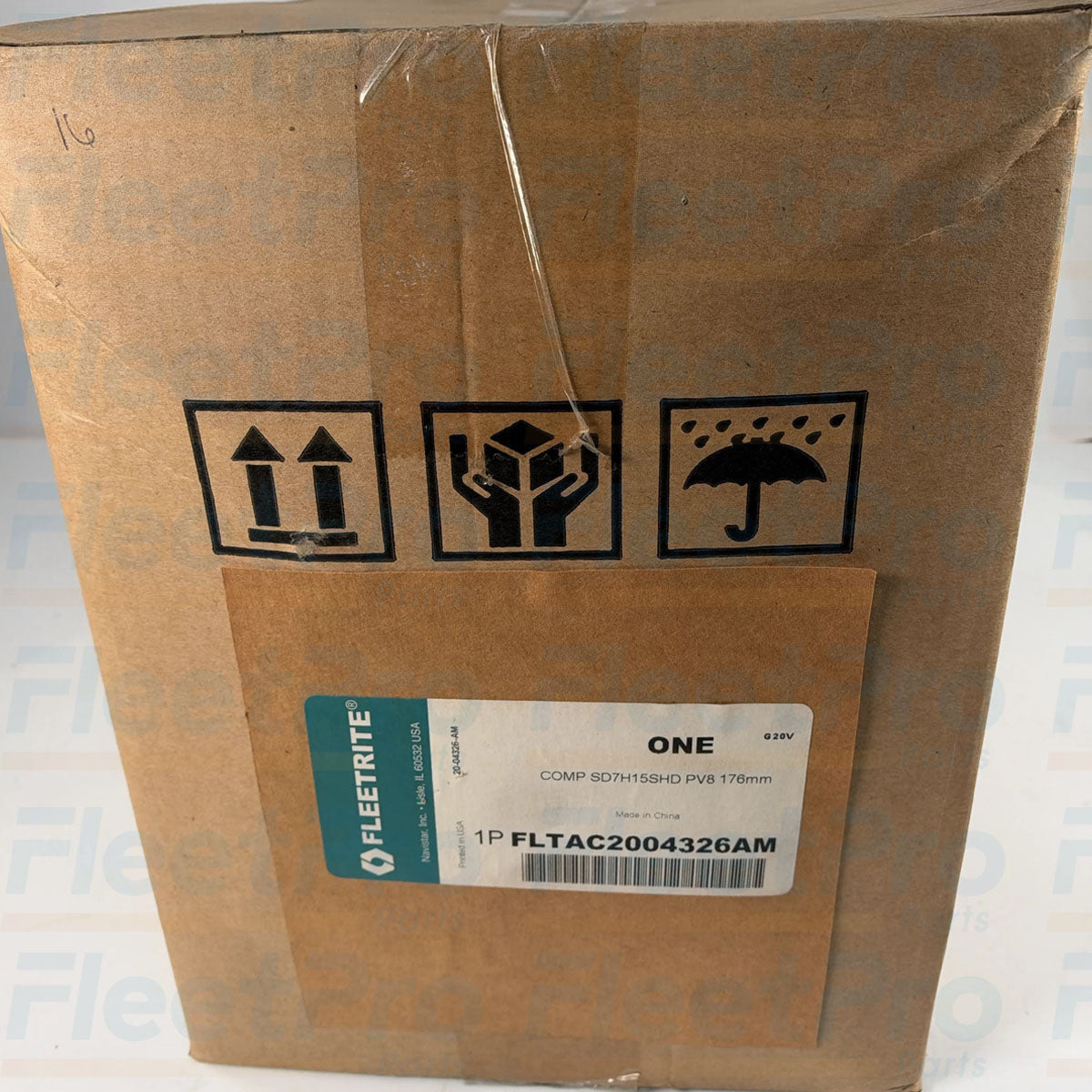Factory shipping box packaging and genuine Fleetrite part label for FLTAC2004326AM