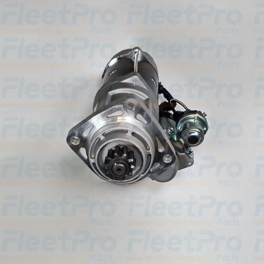Front view of FLTST3806 12V 10-tooth starter (International / Fleetrite OEM style)