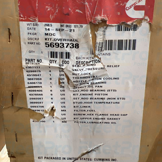 OEM Cummins ISX15 overhaul kit