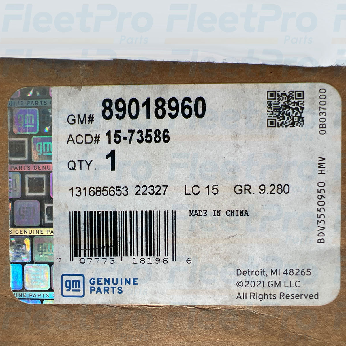 GM 89018960 temperature valve actuator assembly