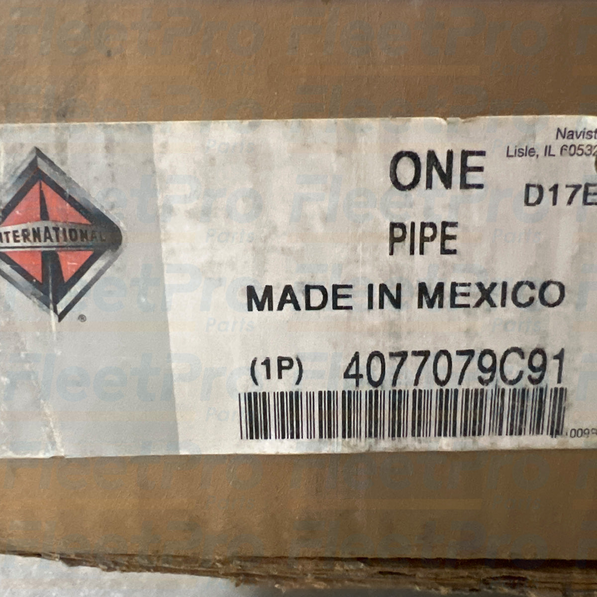 International heavy duty turbo air pipe assembly 4077079C91