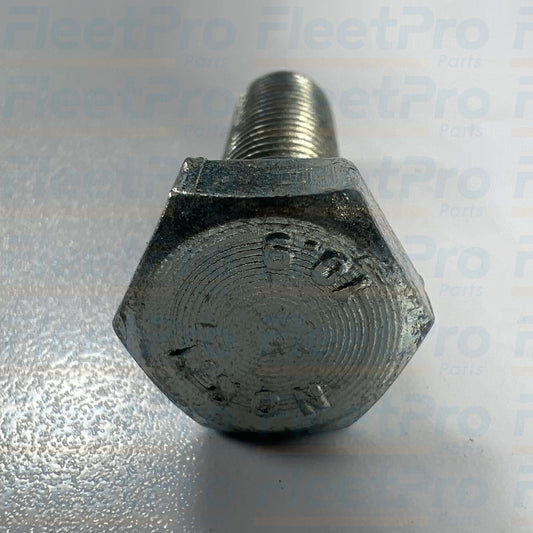 Close-up view of Grade 10.9 hex flange head and stamp markings on John Deere 19M7493 bolt