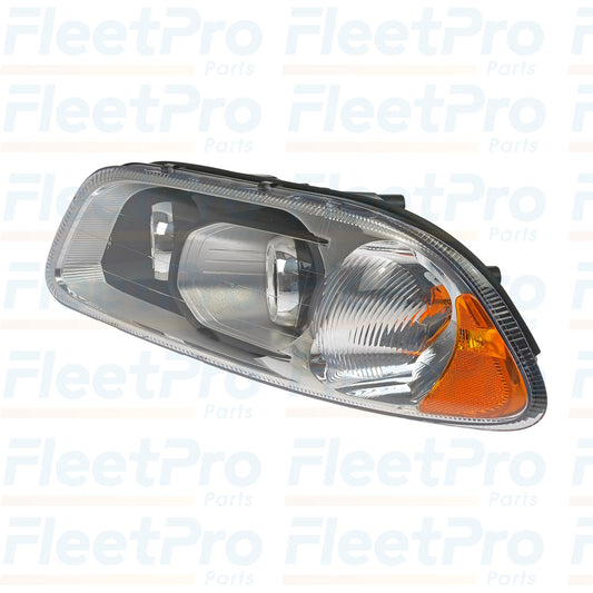 Side view of Mack 888-5504 headlight showing housing and lens details