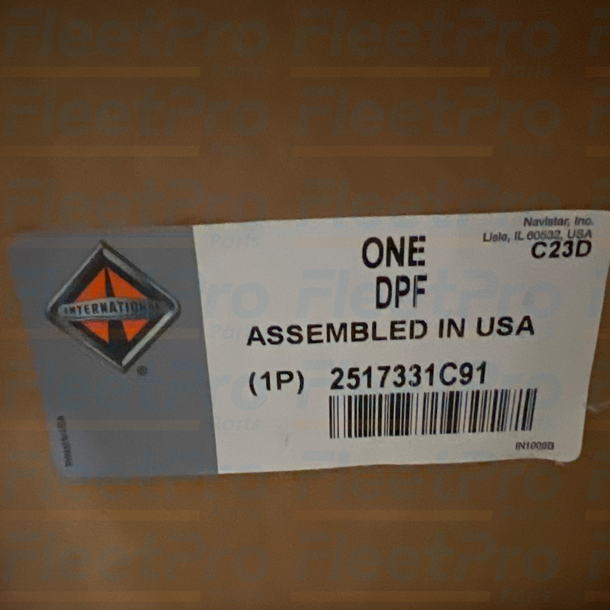Navistar DPF assembly 2517331C91 OEM replacement