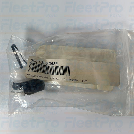Close-up view of oil-resistant rubber O-ring seal on STIHL 0000-350-0537 cap