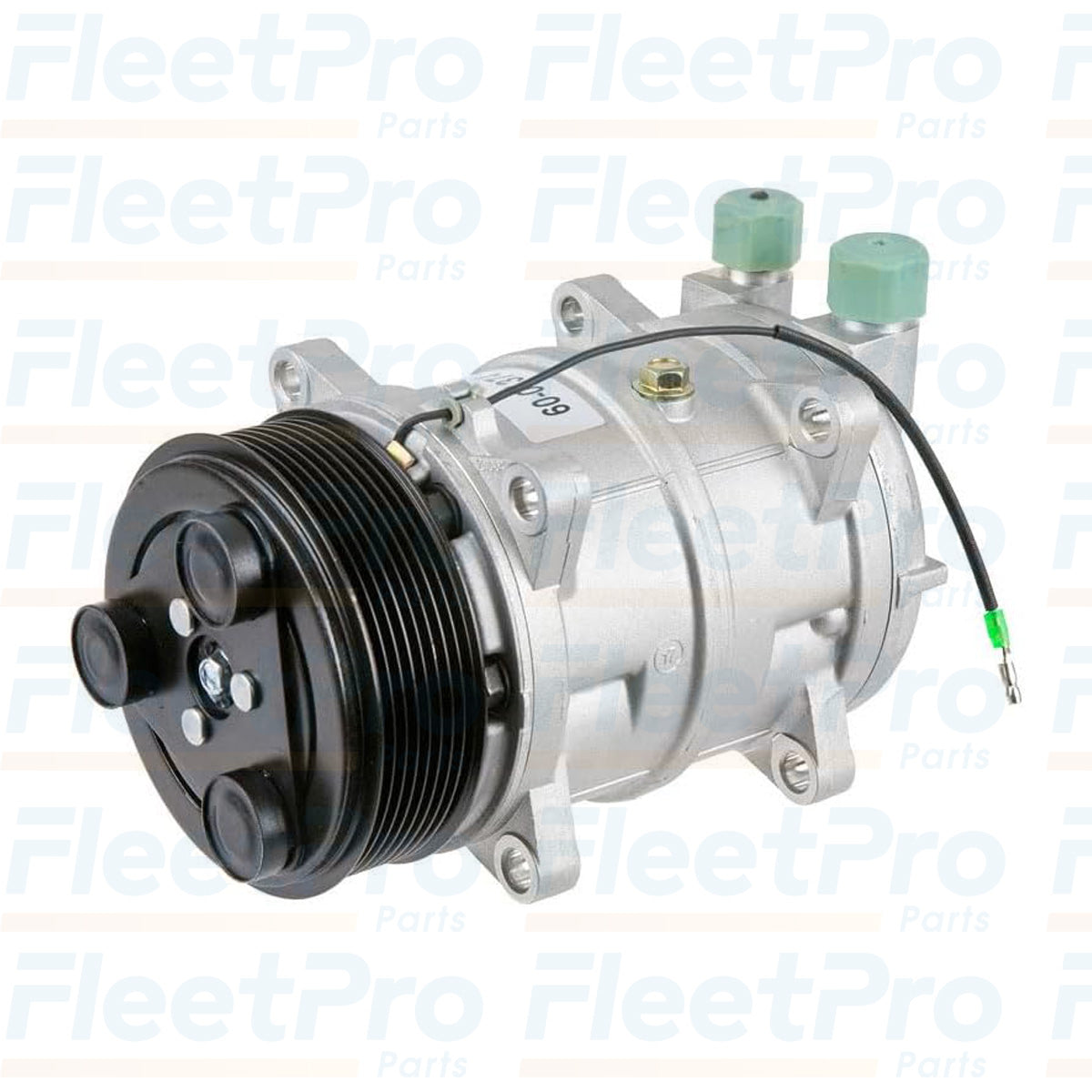 Front view of Valeo 103-56121 A/C Compressor, OEM replacement part