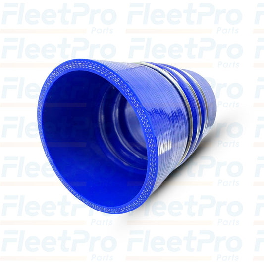 Side profile of charge air boot part #20550690 showing length and shape