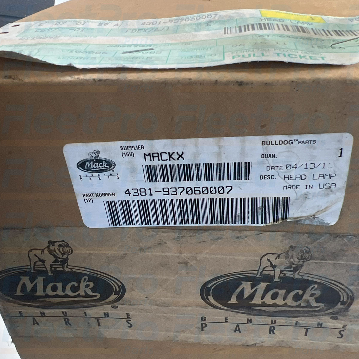 Volvo Mack Headlamp Reflector 4381937060007