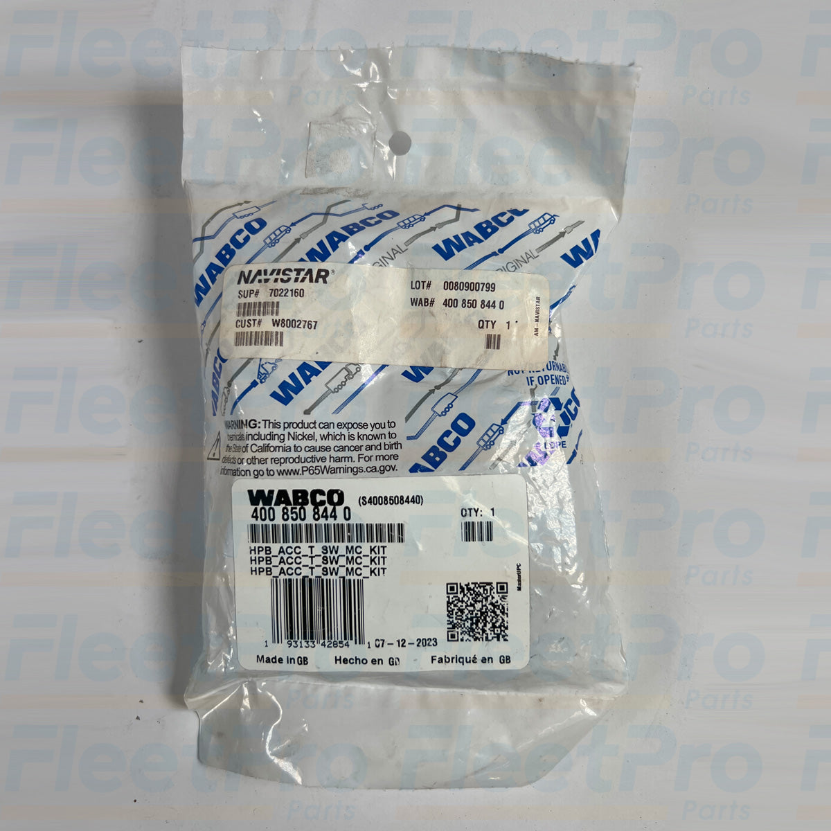 WABCO OEM travel switch kit packaging