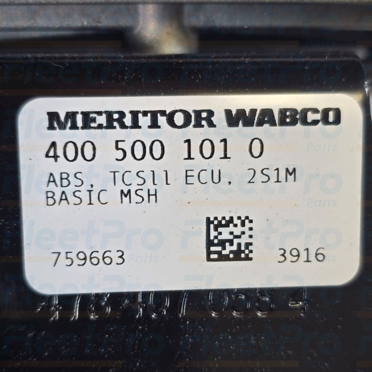 Top profile of R955345 ABS ECU / modulator with ports and connector