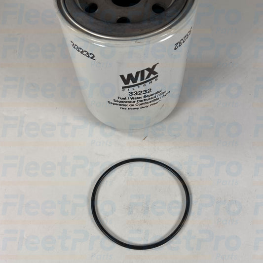 Bottom drain port and sensor connection interface detail on Wix 33232 fuel water separator