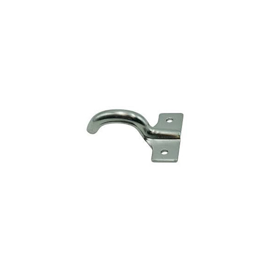 Side view of stainless steel holdback hook 03-4150-013