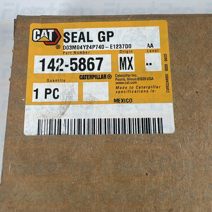 Caterpillar crankshaft seal with wear sleeve