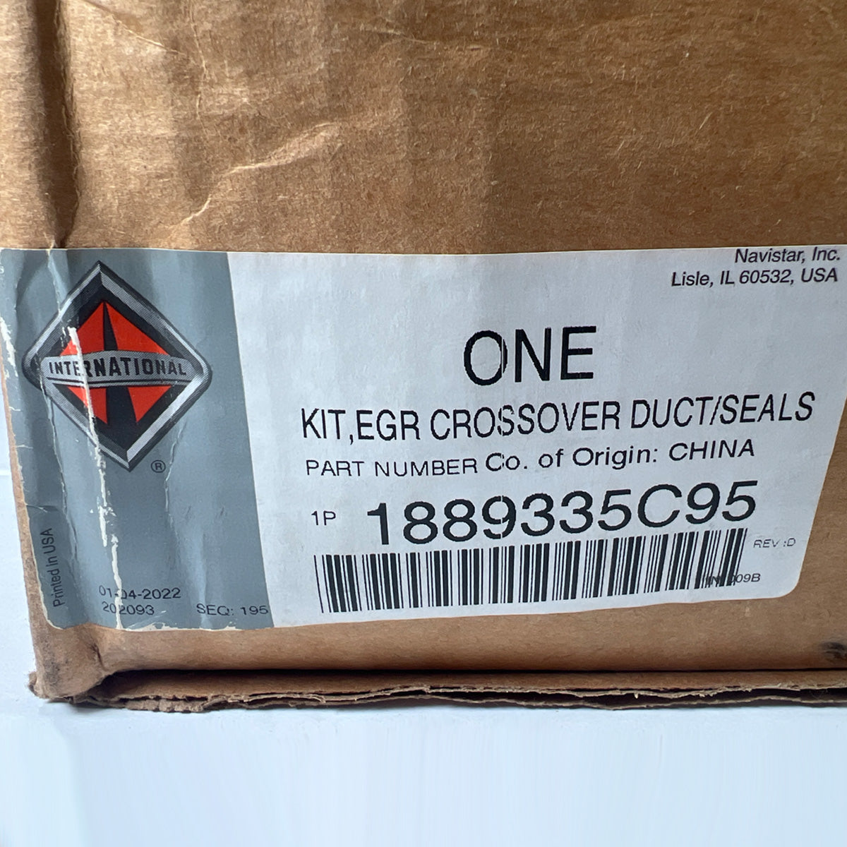 Heavy duty International EGR pipe 1889335C95