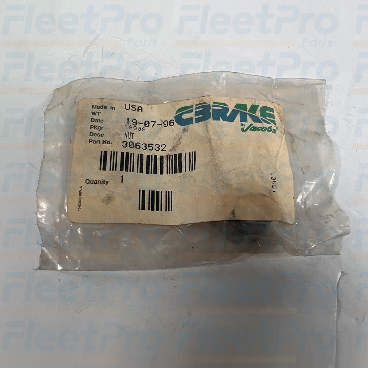 OEM Cummins hex nut 3063532 heavy-duty engine fastener