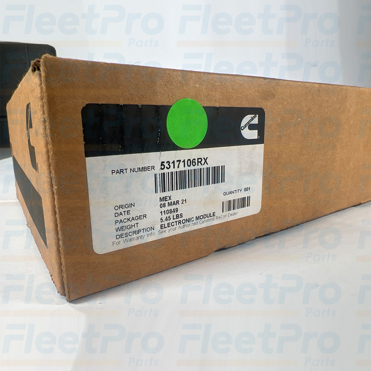Electronic control module Cummins 5317106RX