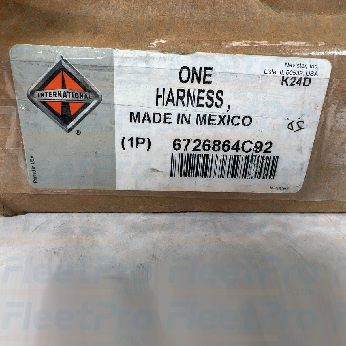 International 6726864C92 open box harness