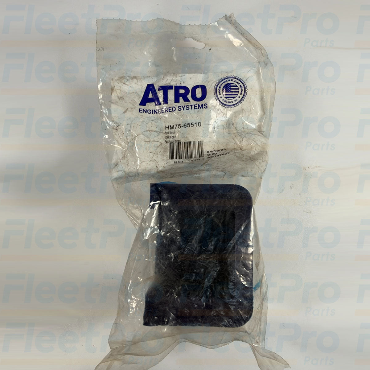 Factory bag packaging and genuine Atro Engineered Systems product label for HM75-65510