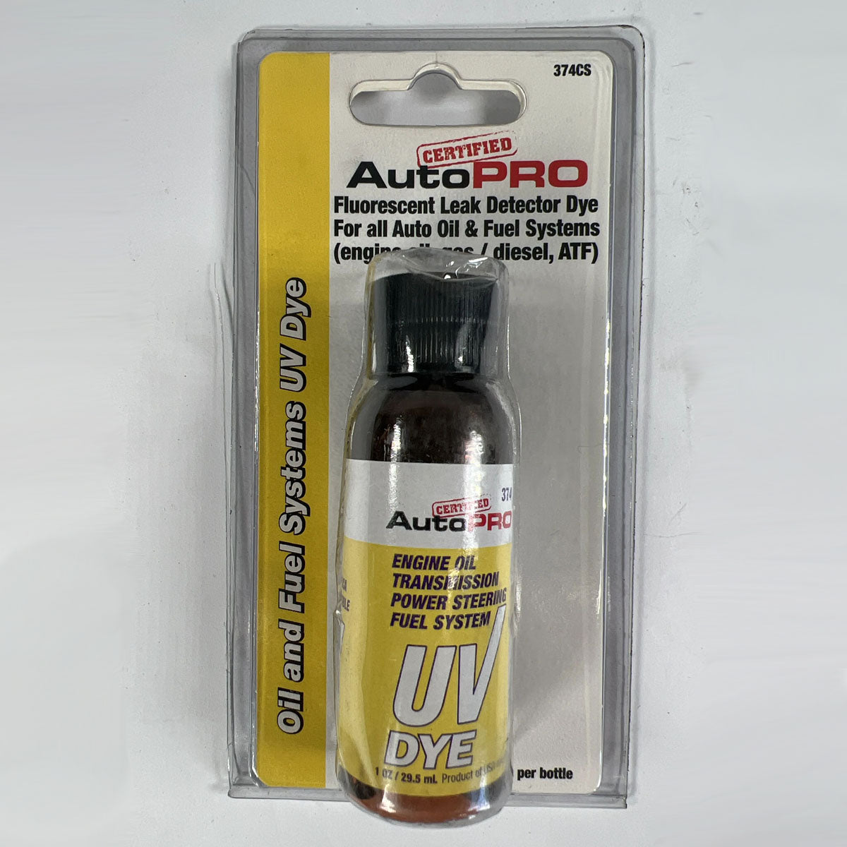 Auto Pro 374CS UV Leak Detector Dye for Oil and Fuel Systems
