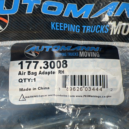 Mounting bolt hole detail on Automann 177.3008 RH air bag adapter
