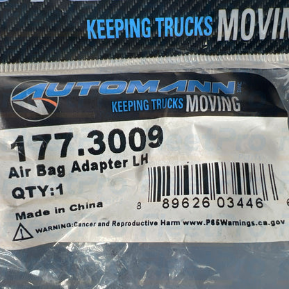 Mounting bolt hole detail on Automann 177.3009 LH air bag adapter