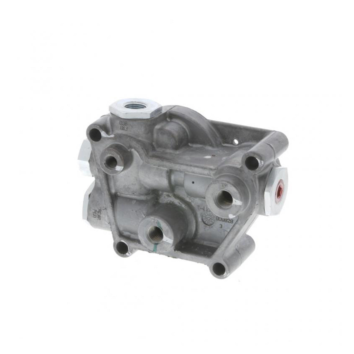 Detailed close-up of Bendix 2015037C91 valve body and connection ports