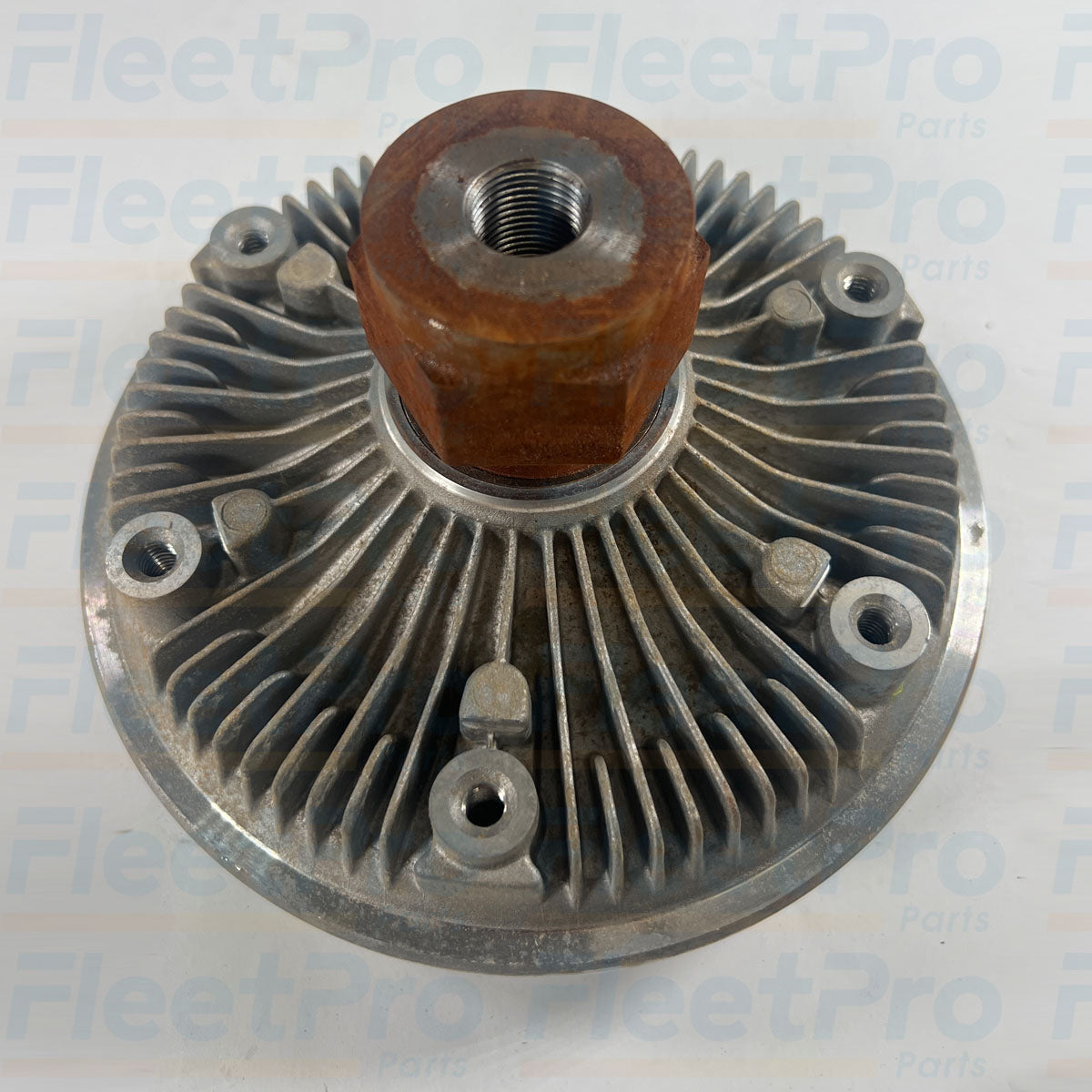 Close-up view of precision bi-metallic thermal sensing coil on front face of BorgWarner 2602037C91 fan drive