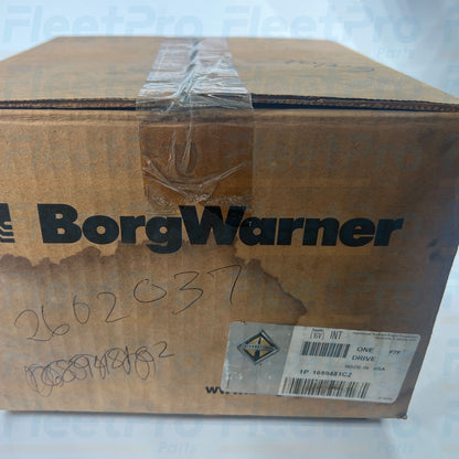 Original factory box packaging and genuine Navistar / BorgWarner manufacturer part label for 2602037C91
