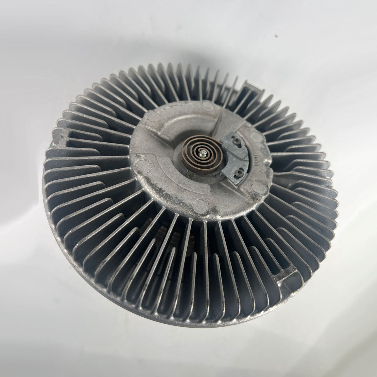 Genuine BorgWarner 2602037C91 heavy-duty commercial truck viscous fan clutch full front view