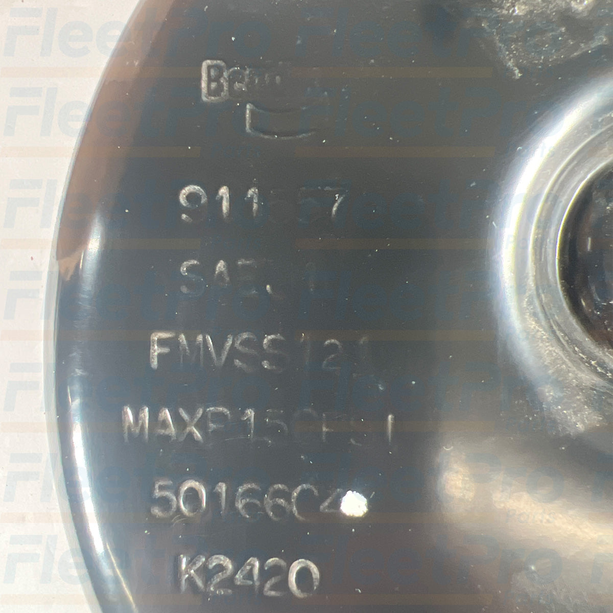 Closeup of Navistar purge air dryer reservoir part BX5016604