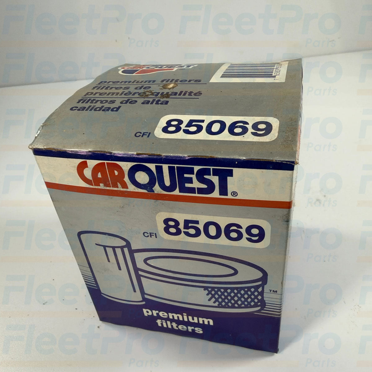 Factory retail packaging box and genuine Carquest product label for 85069