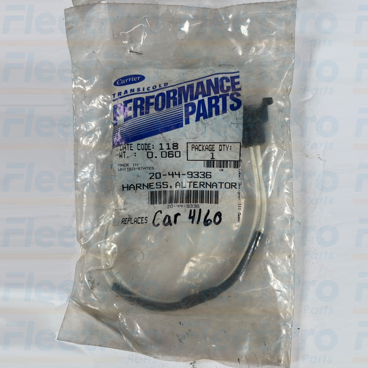 Carrier 20-44-9336 alternator harness front view