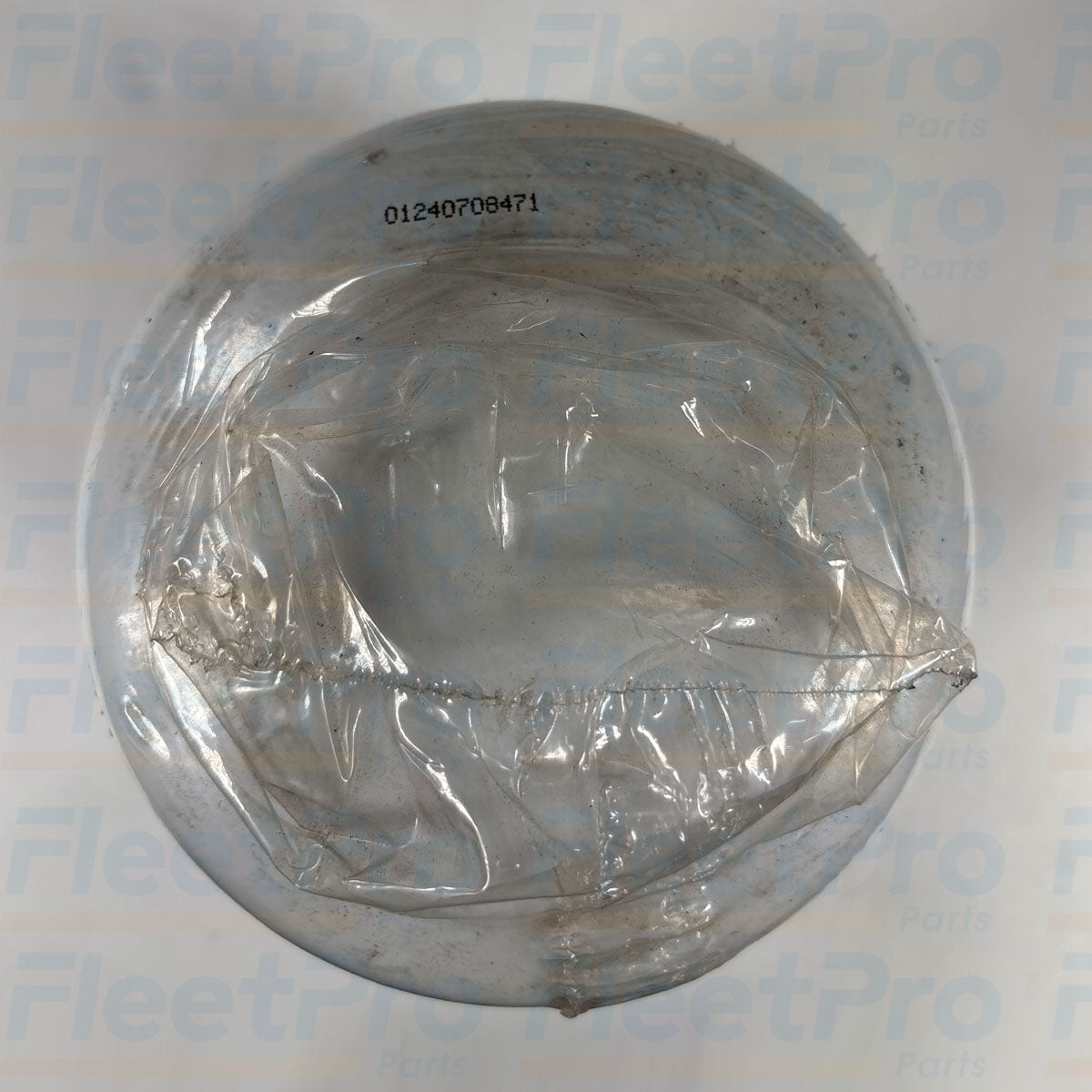 Close-up view of precision threaded center mounting port and inlet holes on Carrier 30-01090-05 filter