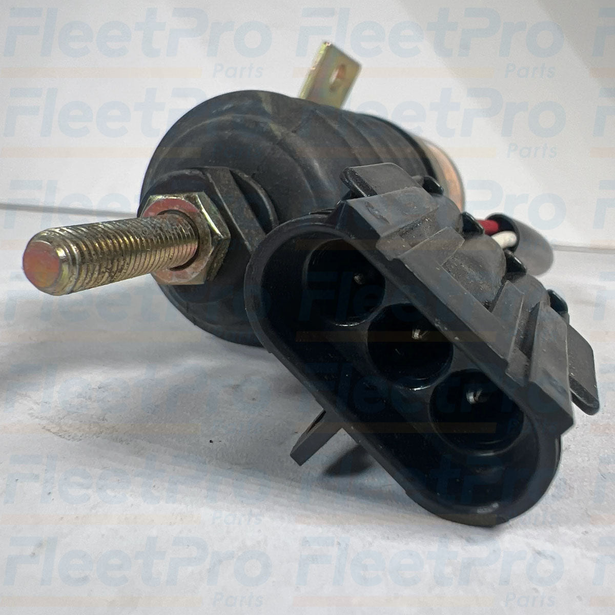 Close-up view of electrical harness connector plug on Carrier 30-122-05K solenoid