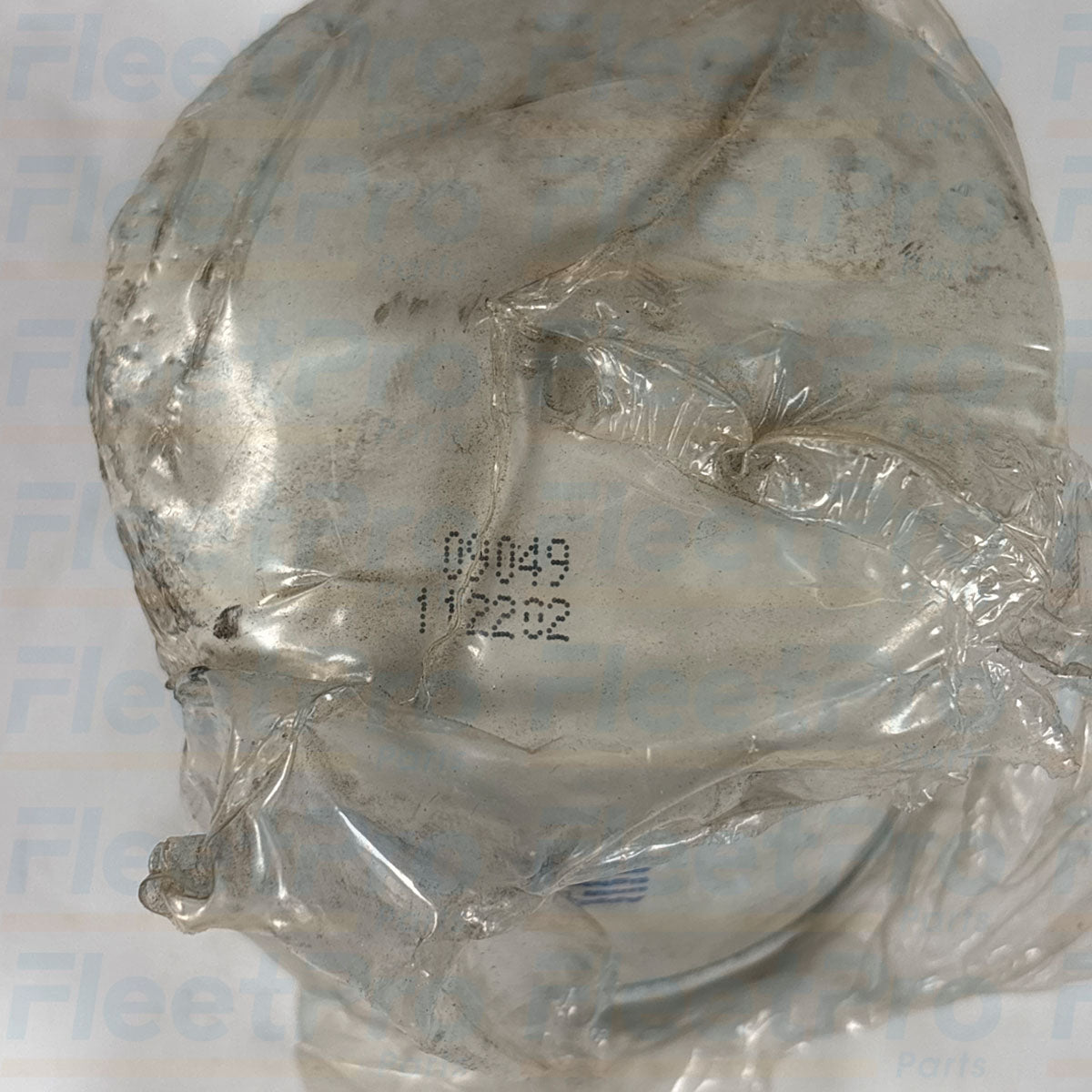 High-visibility clear polymer inspection housing detail on Carrier Transicold 30-814-10K inline filter