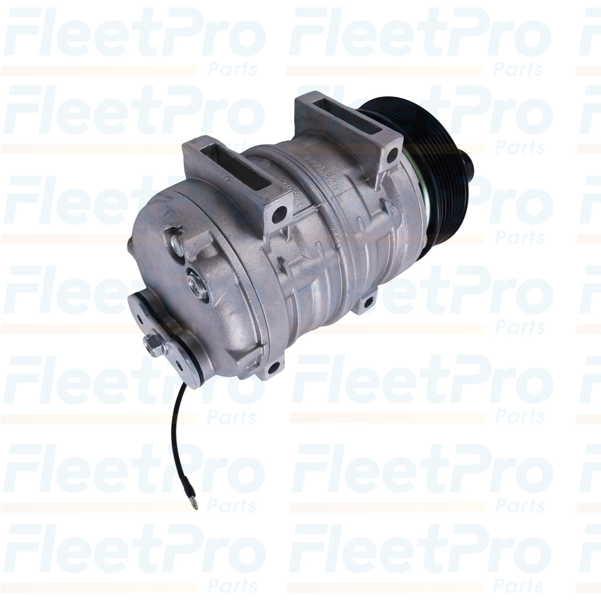 Detail view of 8-groove pulley on Carrier 46-50006-00 compressor
