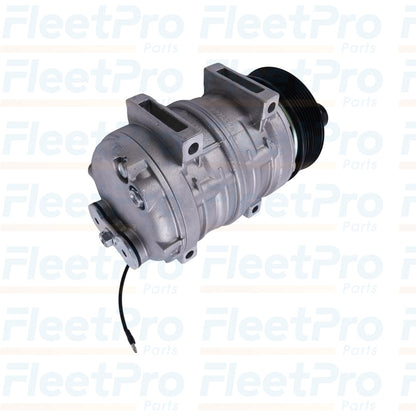 Detail view of 8-groove pulley on Carrier 46-50006-00 compressor