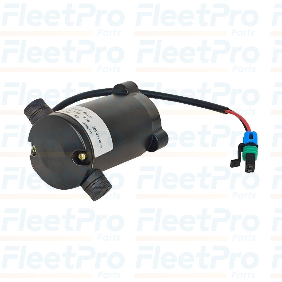 Rear view of Carrier 54-60006-13 motor showing electrical connector and shaft end