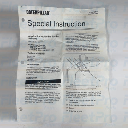 Heavy duty Caterpillar exhaust expansion joint