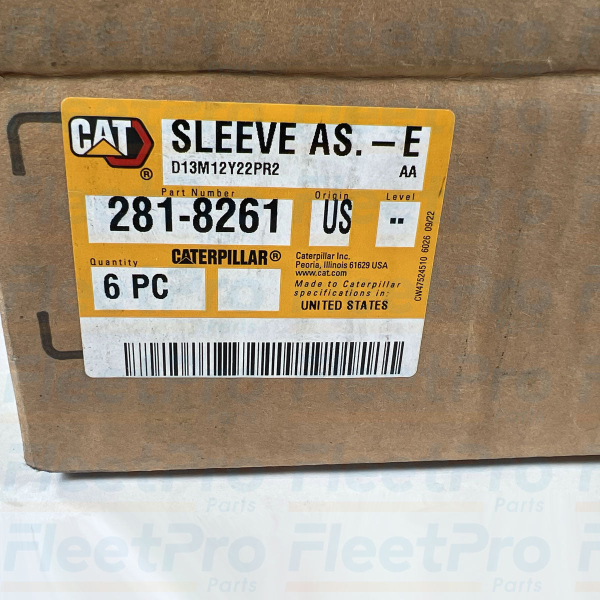 Genuine Caterpillar 281-8261 exhaust port sleeve