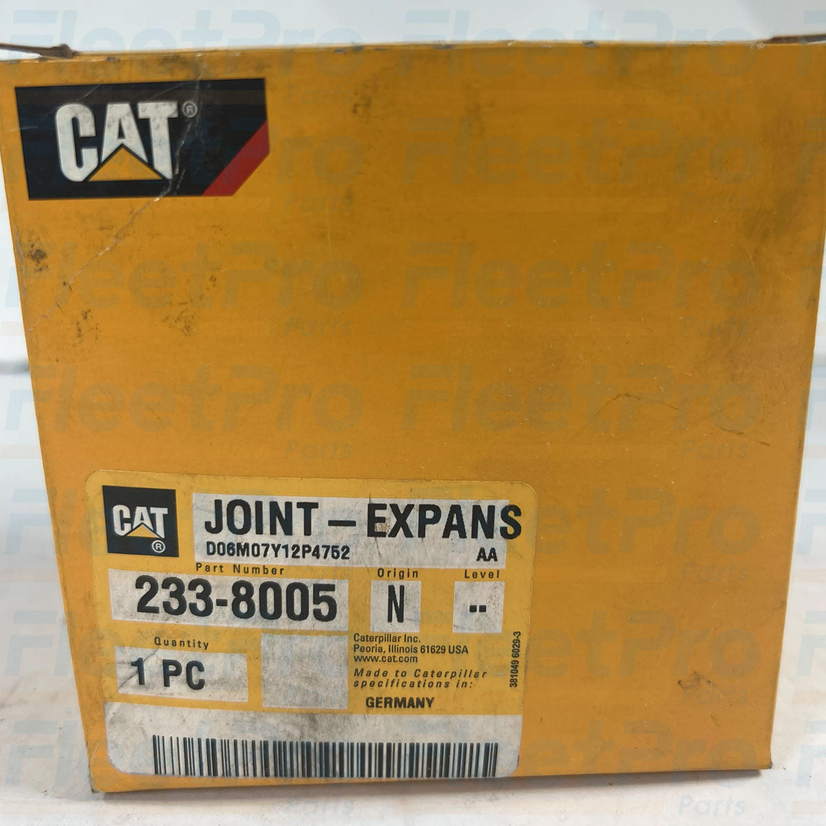 Side view of Caterpillar 233-8005 exhaust bellows