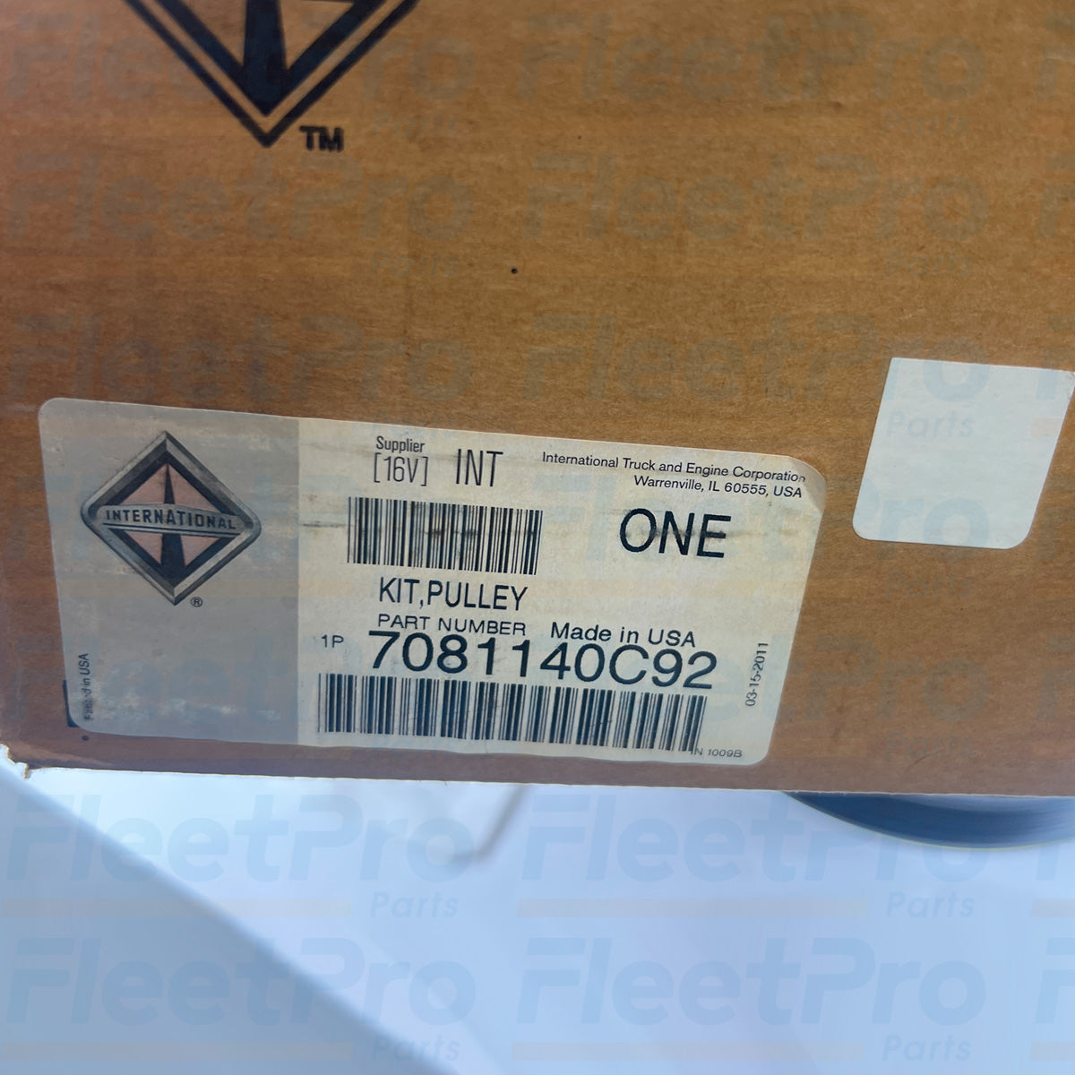 Commercial truck fan drive pulley