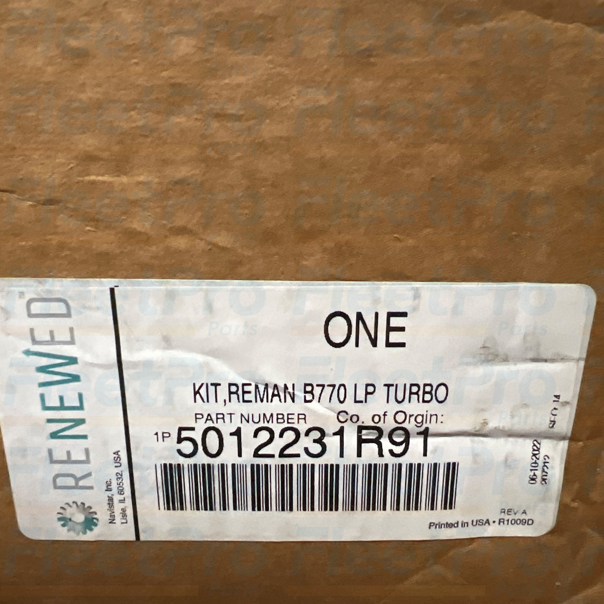 Commercial truck low pressure turbocharger