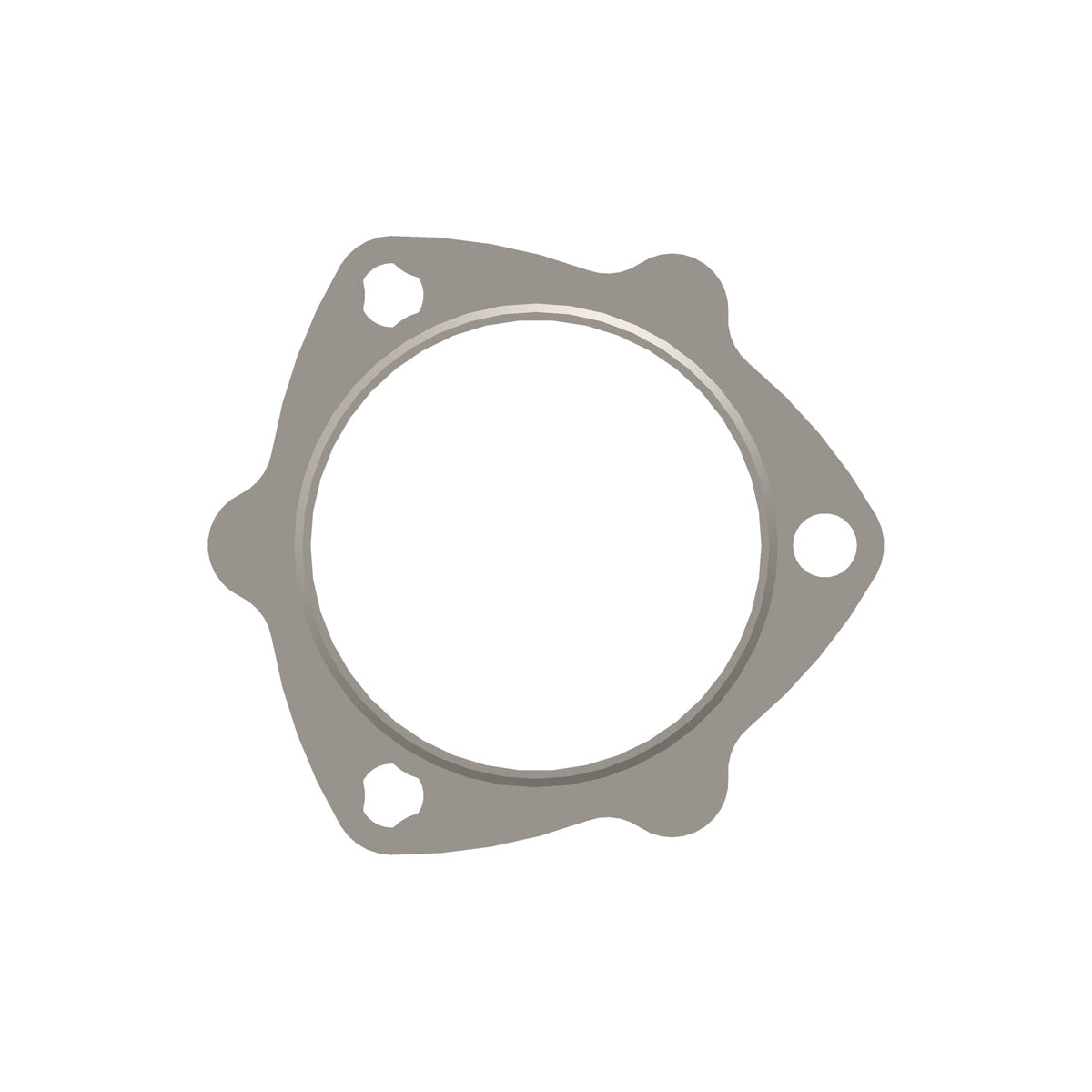 Front view of Cummins 3103077 EGR valve gasket for diesel engine